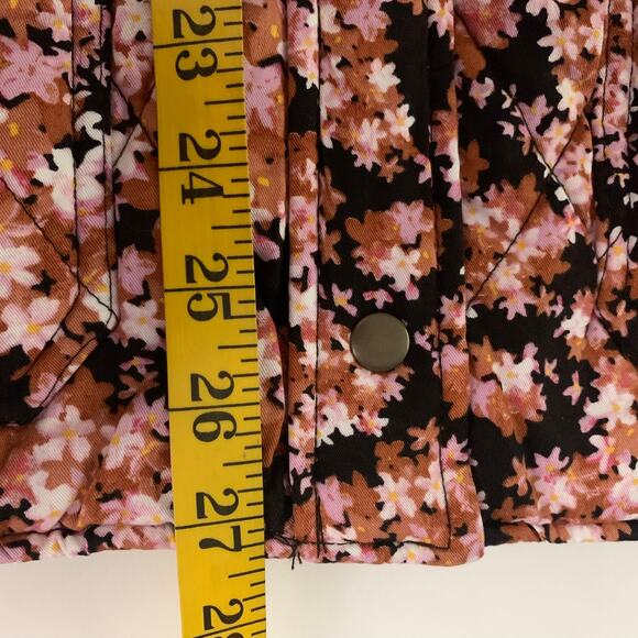 SOCIAL STANDARD By Sanctuary Coat M Jacket Quilted Twill Floral Mock Ne… - Picture 14 of 14
